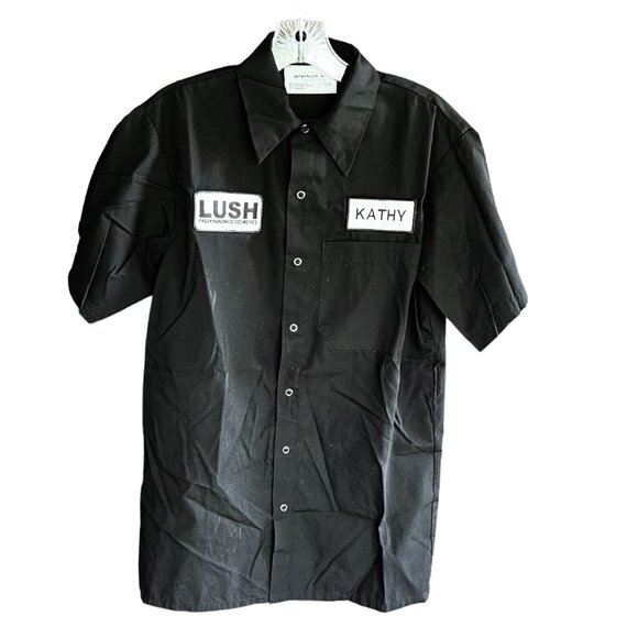 EXTREMELY RARE LUSH Vancouver Kitchen Uniform Shirt Front Snap Closure, Size S/P - Picture 1 of 3